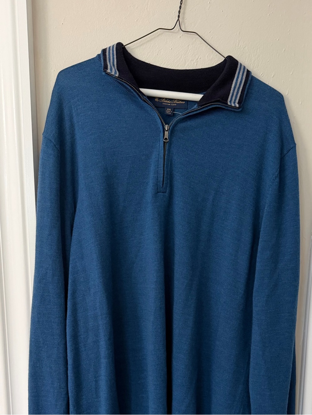 Blue Half-Zip Men's Sweater by Brooks Brothers